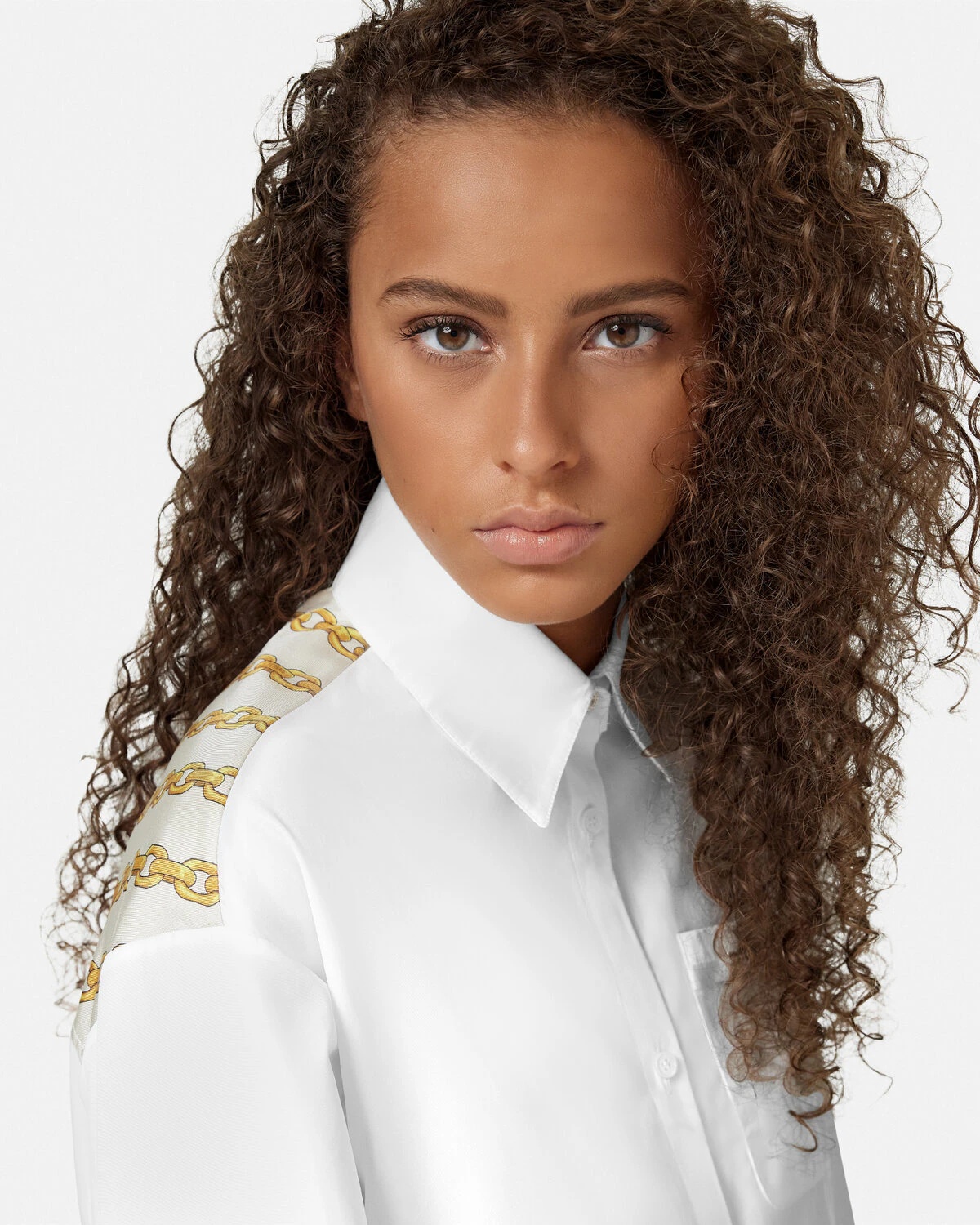 Chain Stripes Crop Boxy Shirt - 3