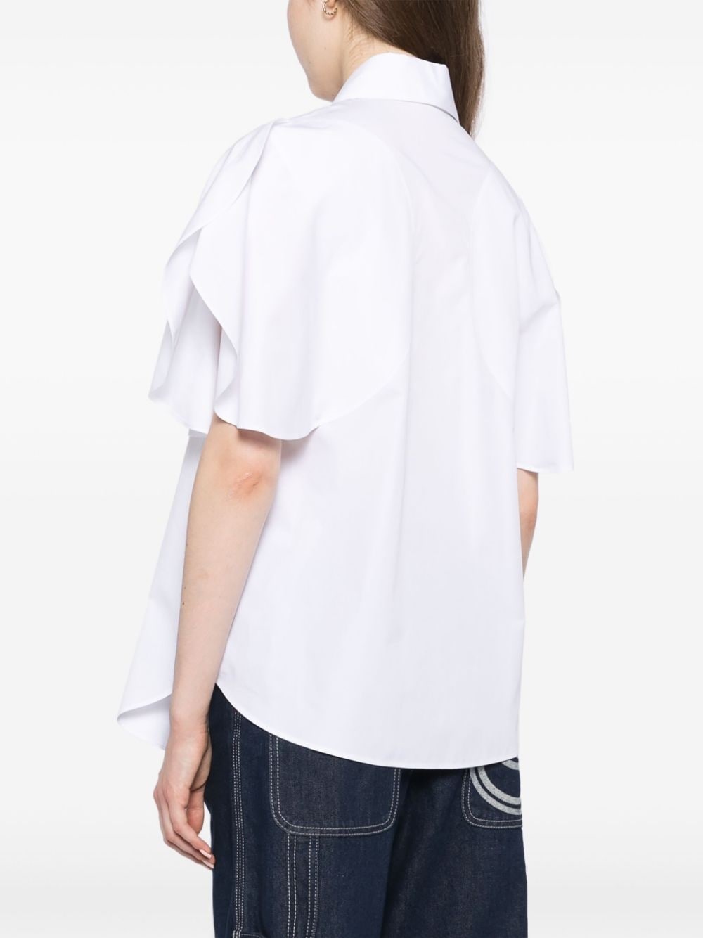 flared short sleeves shirt - 4