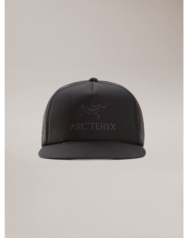 Logo Flat Brim Trucker Hat 1