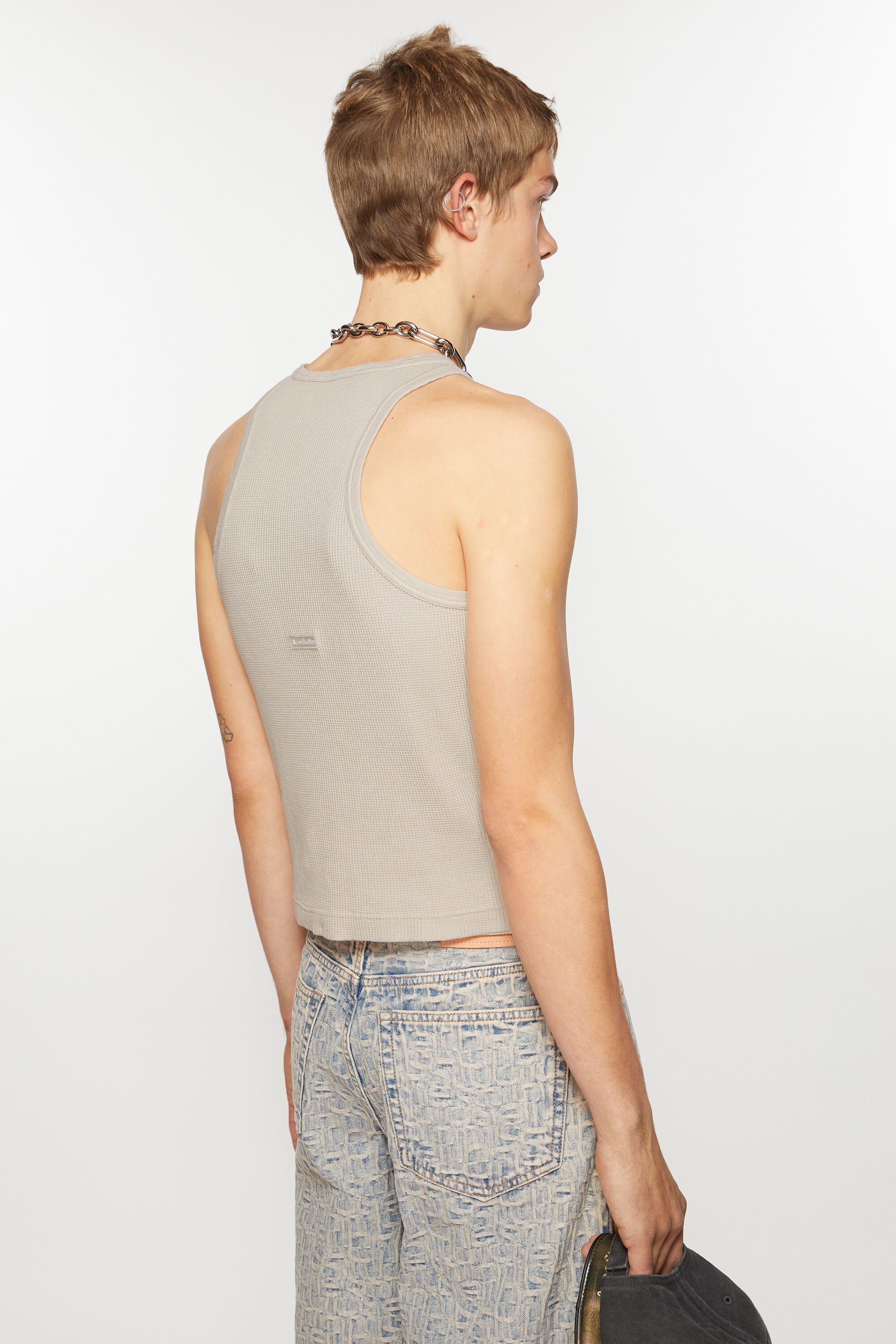 Tank top - Fitted unisex fit - Bright grey - 3