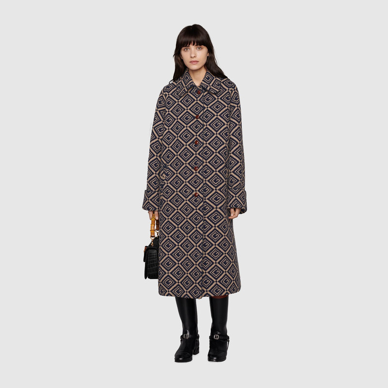 GUCCI Geometric G tweed coat outlook