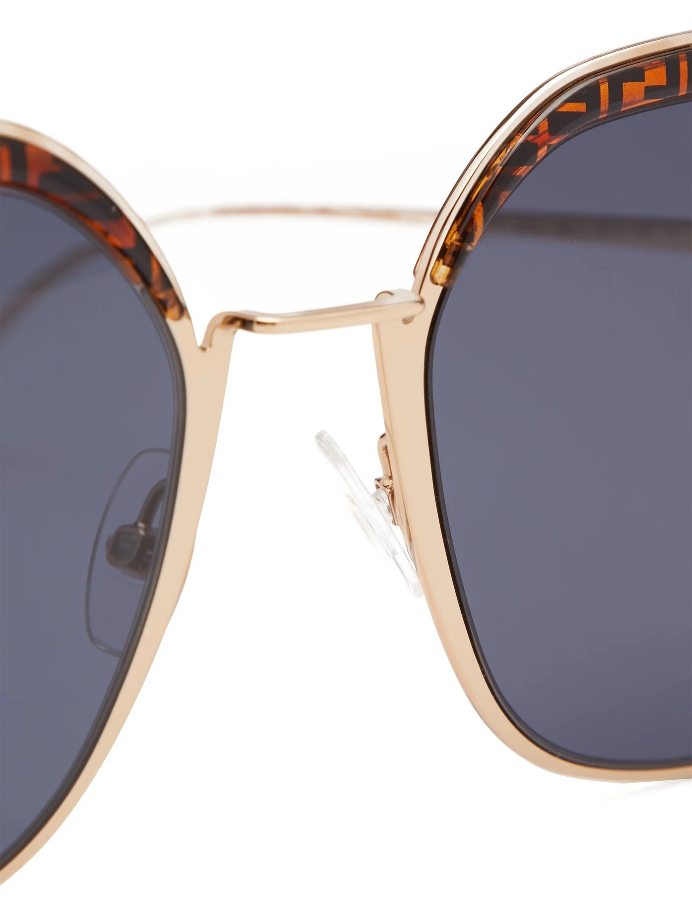 F is Fendi FF-logo square-frame sunglasses - 6