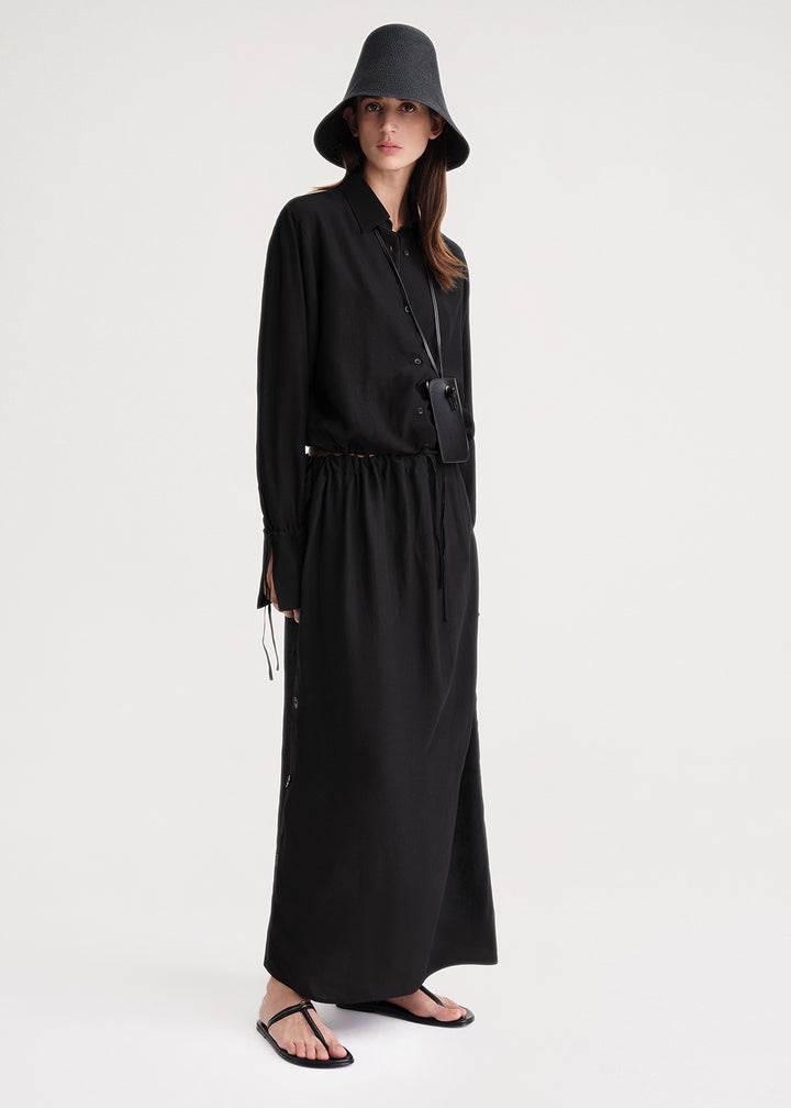 Drawstring shirt black - 3