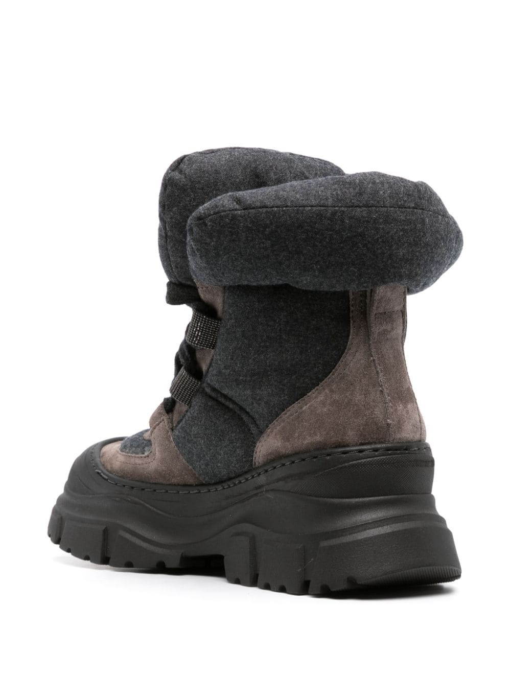 two-tone panelled ankle boots - 3