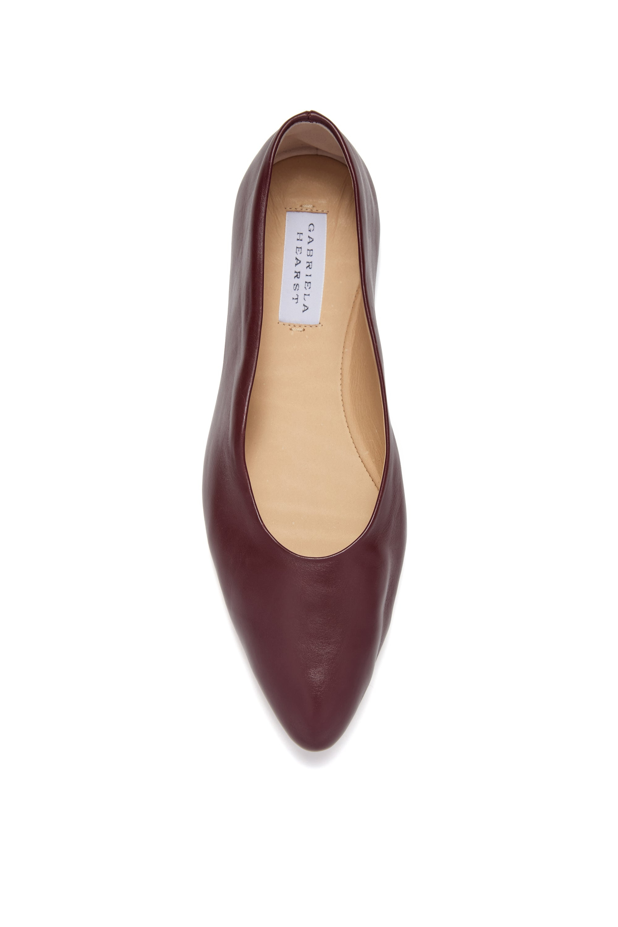 Andre Ballerina Flat Shoe in Bordeaux Leather - 4