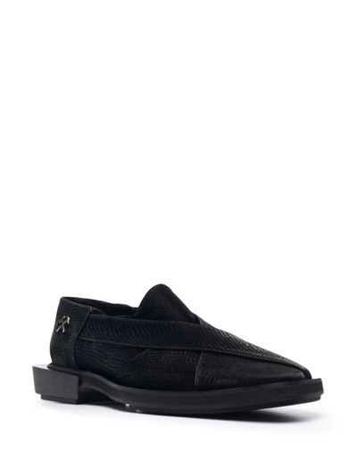 GmbH snakeskin-effect loafers outlook