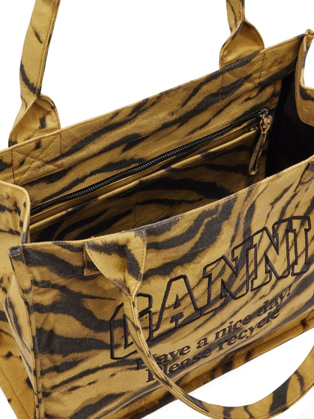 tiger-print tote bag - 4