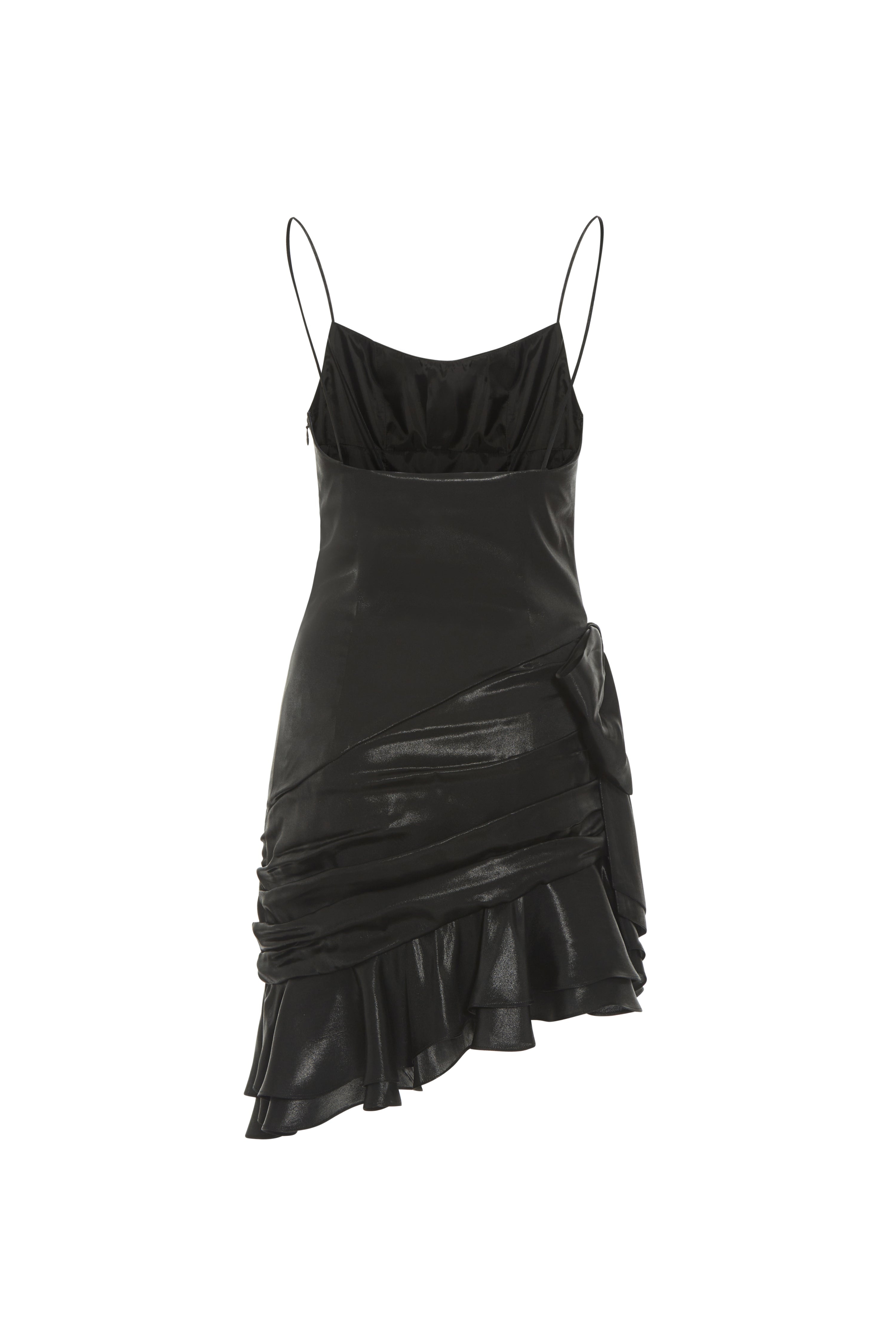 【Alessandra Rich】 Vinylミディスカート Alessandra Rich LAMINATED SILK MINI DRESS | REVERSIBLE