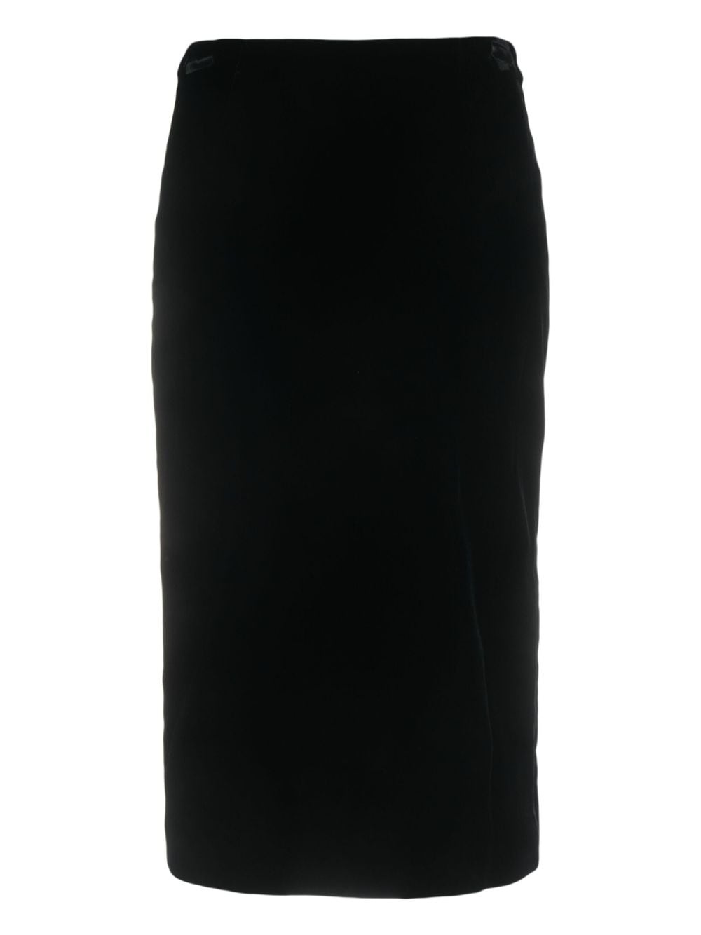 elasticated-waistband pencil midi skirt - 2