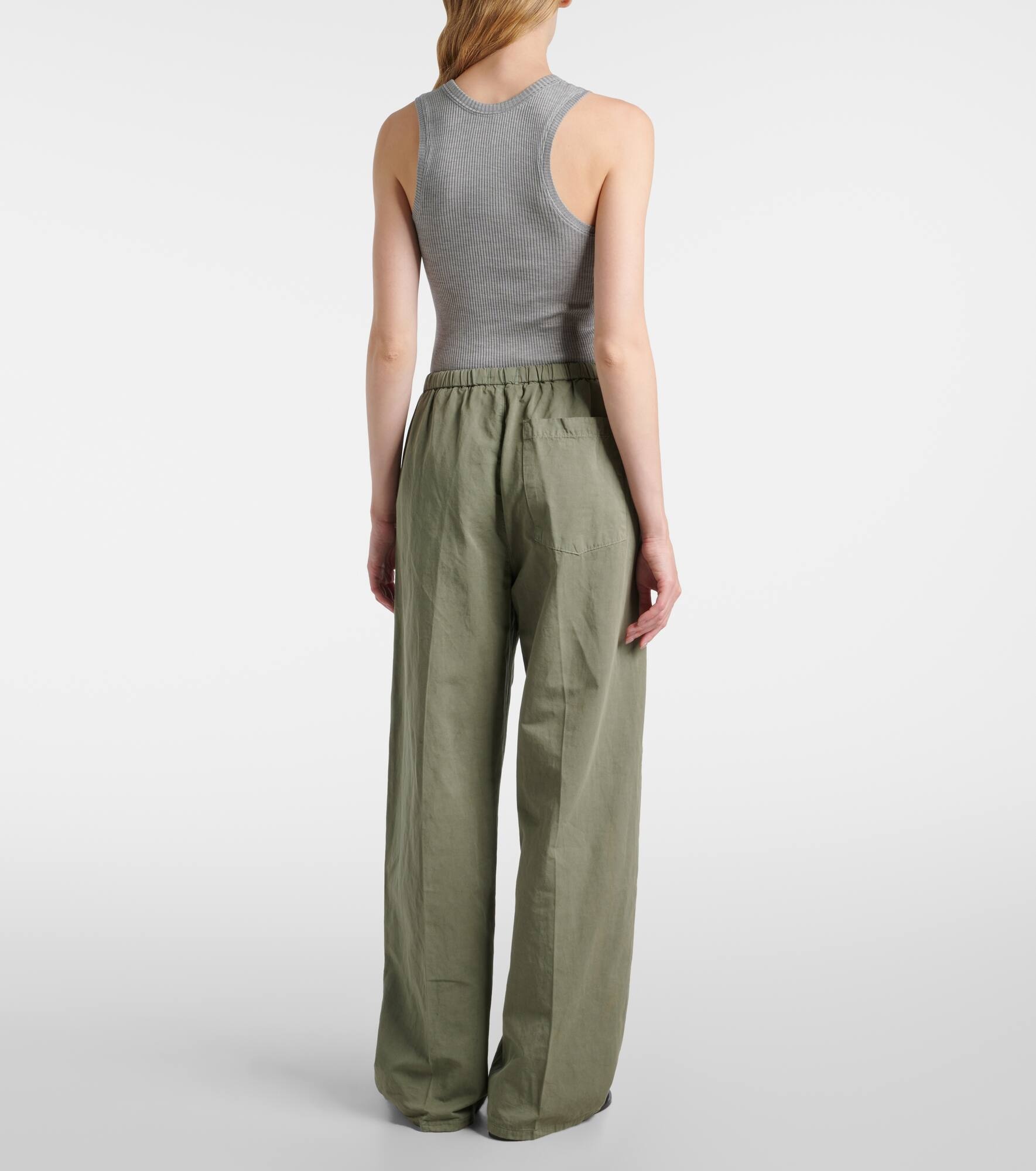 Aurora cotton and linen wide-leg pants - 3