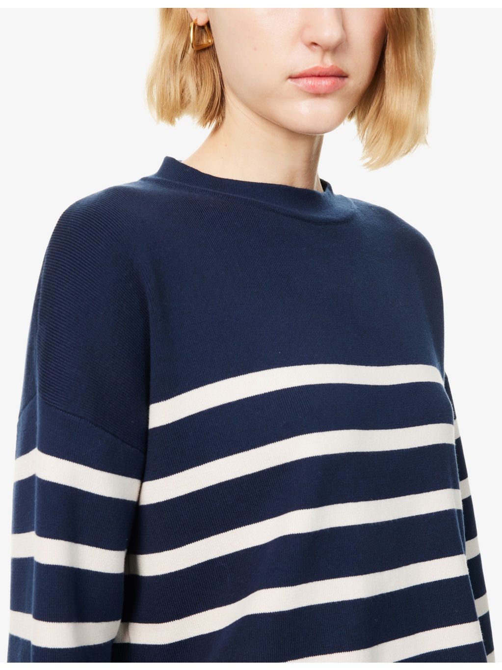 Pinide Stripe-Print Knitted Cotton Jumper - 5