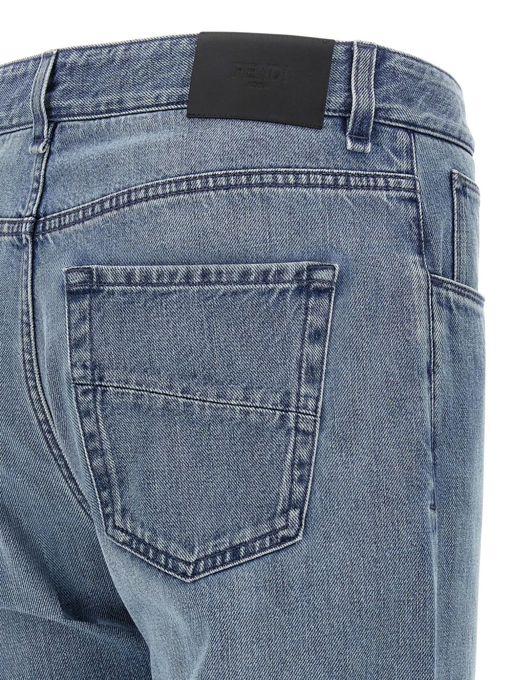 faded-effect five-pocket jeans - 4