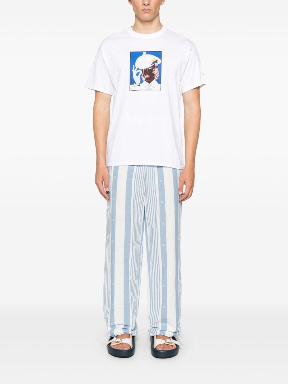 4G-striped trousers - 2