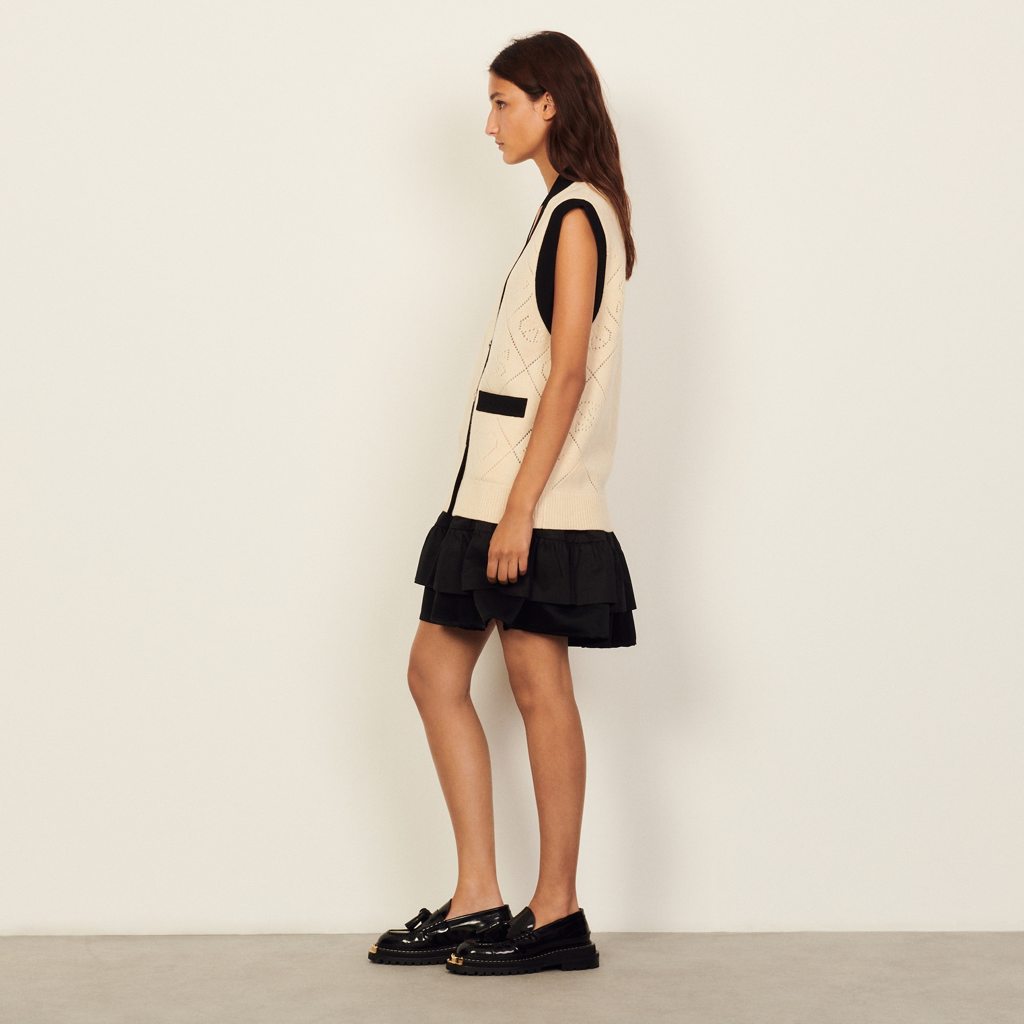 Oversized sleeveless coatigan - 4