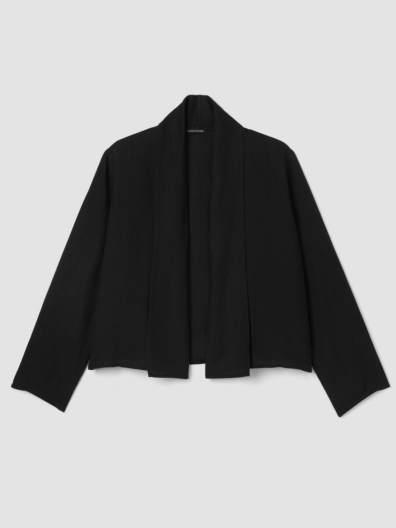 Organic Handkerchief Linen High Collar Jacket 1