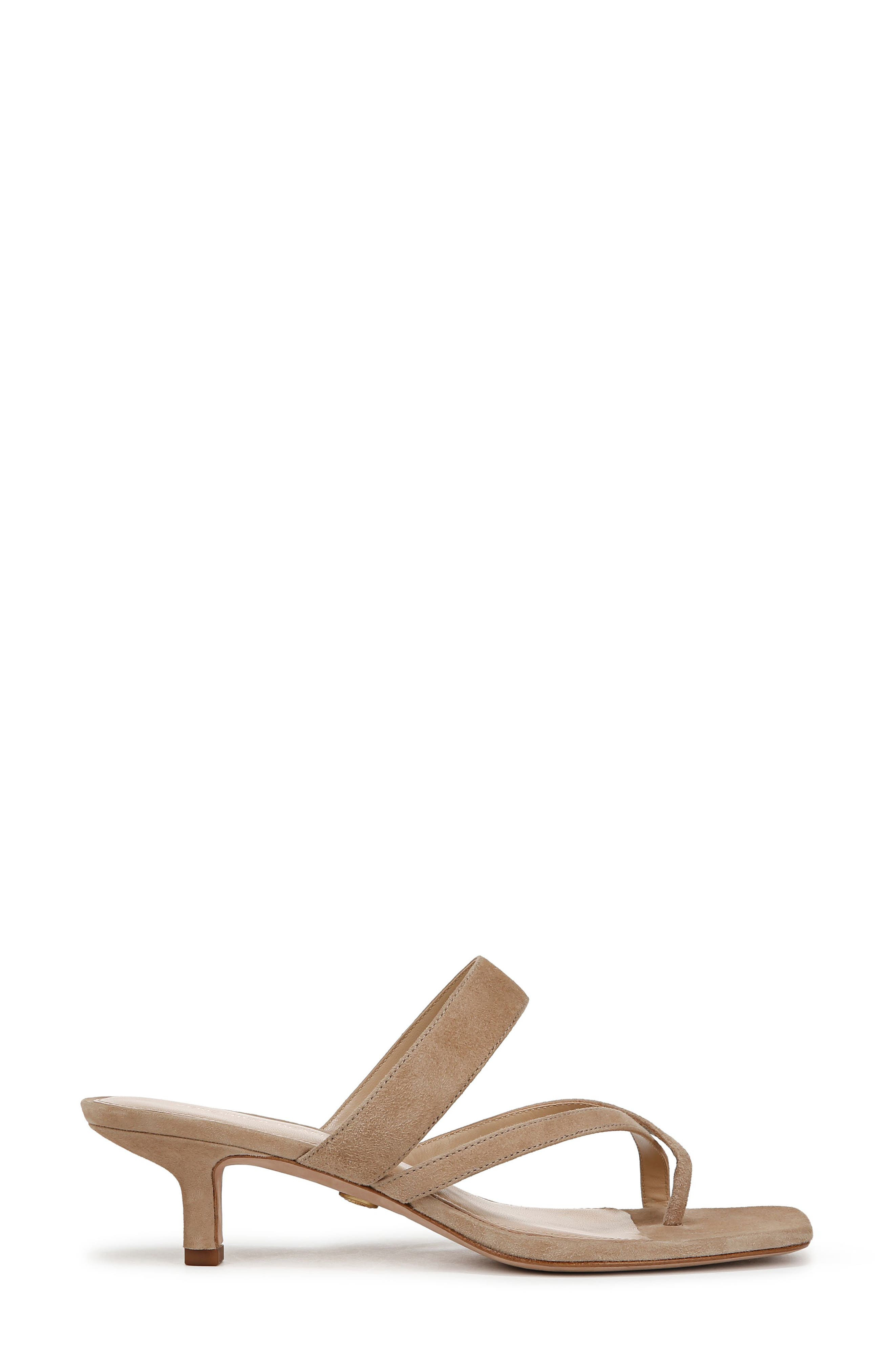 Veronica Beard Alanis Kitten Heel Slide Sandal in Sand/Clear at Nordstrom - 3