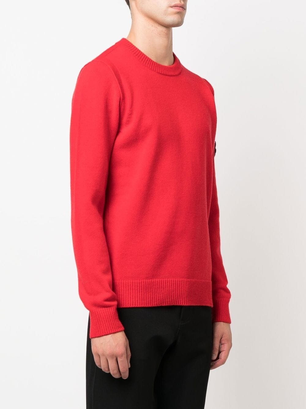 logo-patch crew-neck jumper - 3