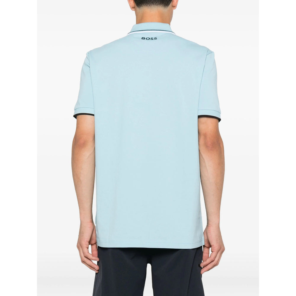 Boss Blue Polo Shirts Men - 4