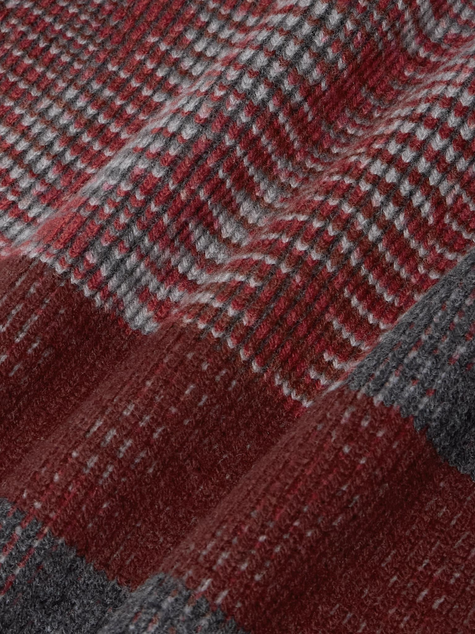 Space-Dyed Ribbed Wool Sweater Gray - 5