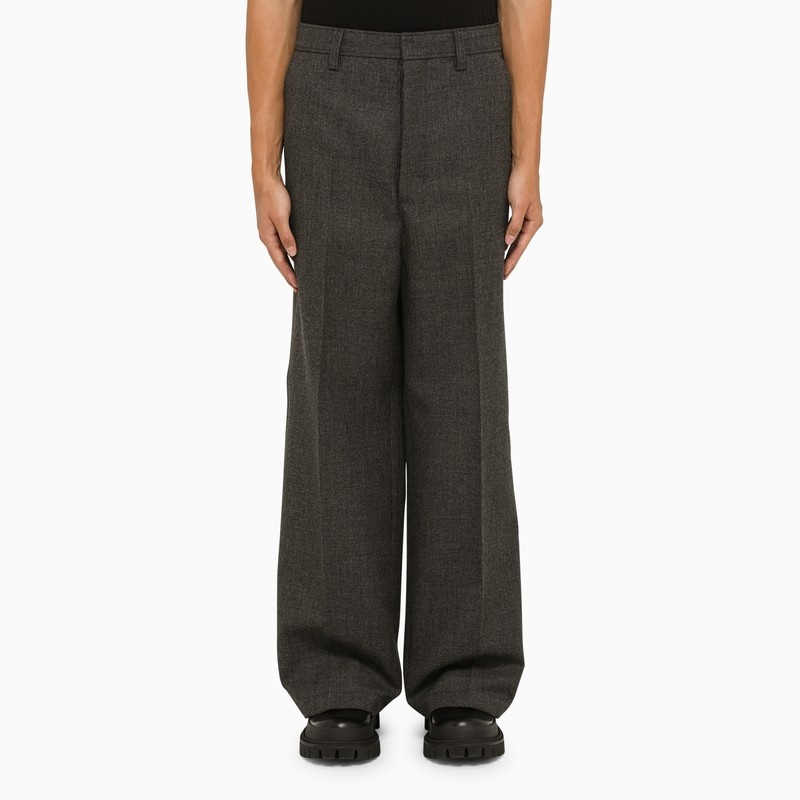 Grey wool trousers - 1