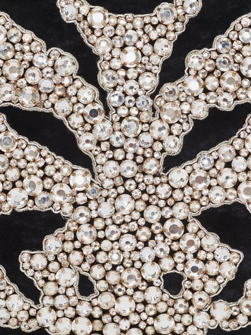 Women's Jewelled Flat Pouch in Black - 6