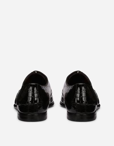 Dolce & Gabbana Crocodile-print calfskin Derby shoes outlook