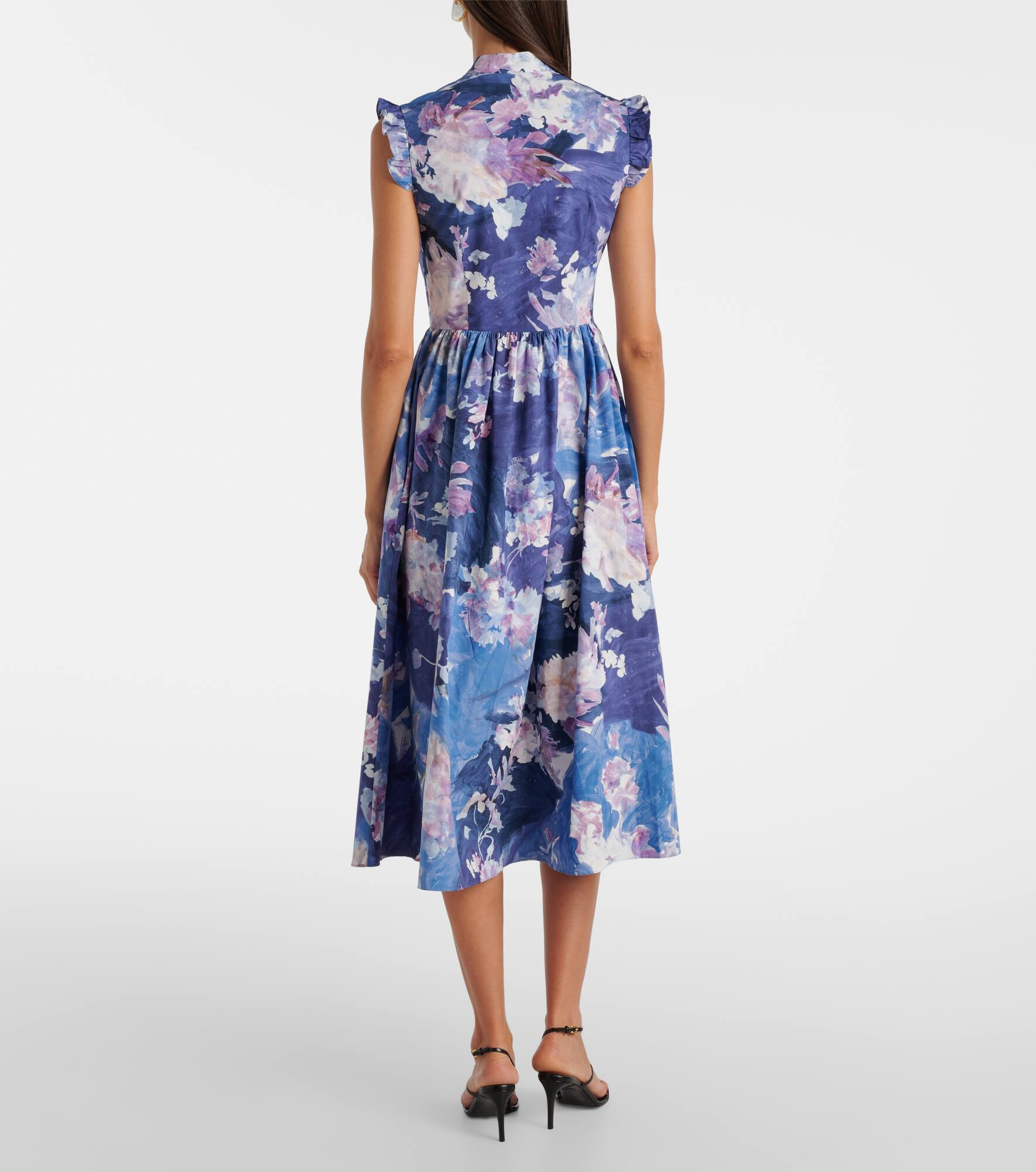 Flared floral midi dress - 3