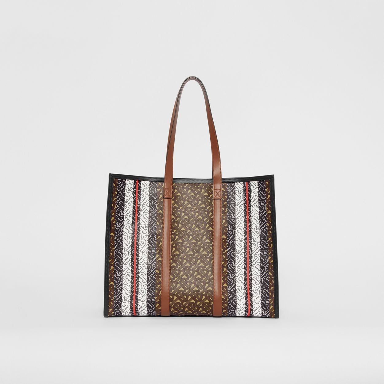 Monogram Stripe E-canvas Tote Bag - 10