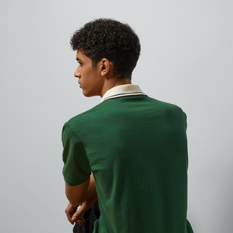 Cotton polo with Interlocking G 6