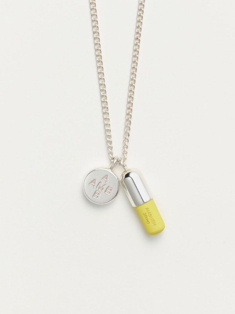 sterling silver Pill charm necklace 1