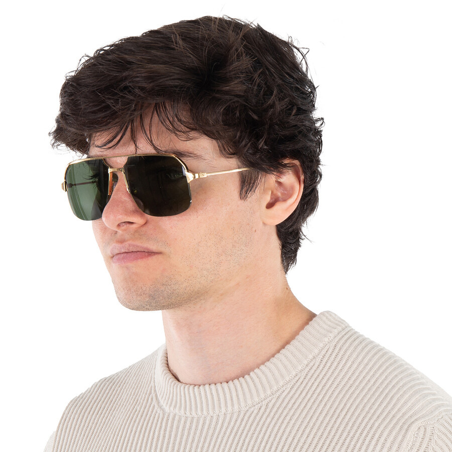 Open Box - Cartier Santos de Cartier Green Navigator Men's Sunglasses CT0230S 002 59 - 2