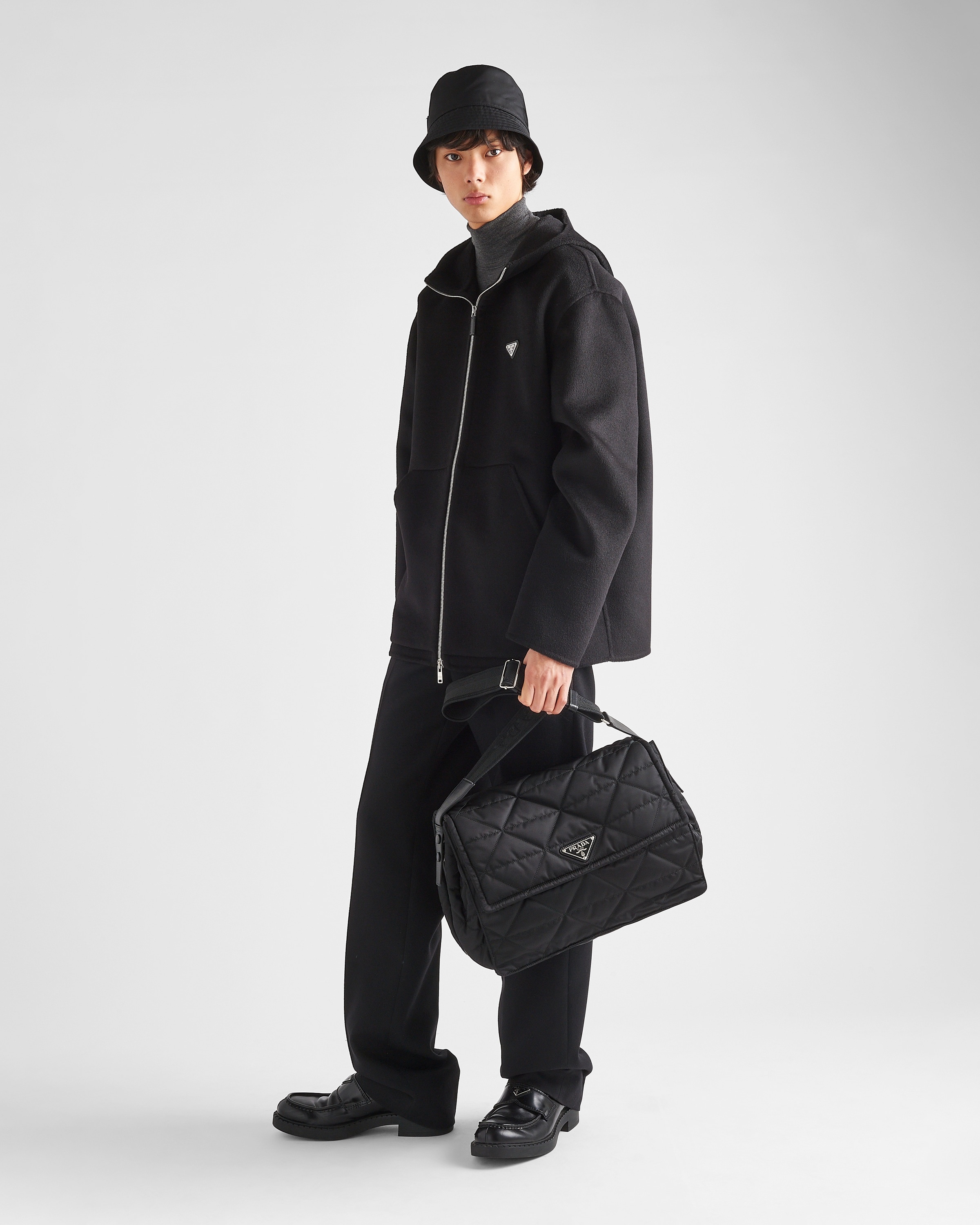 Topstitched Re-Nylon shoulder bag - 8