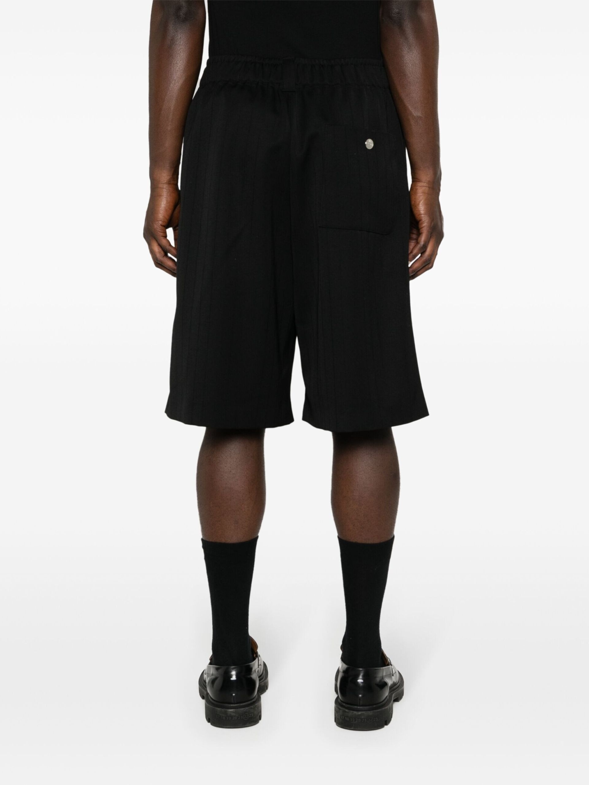 Black Le Bermuda Juego Wool Shorts - 4