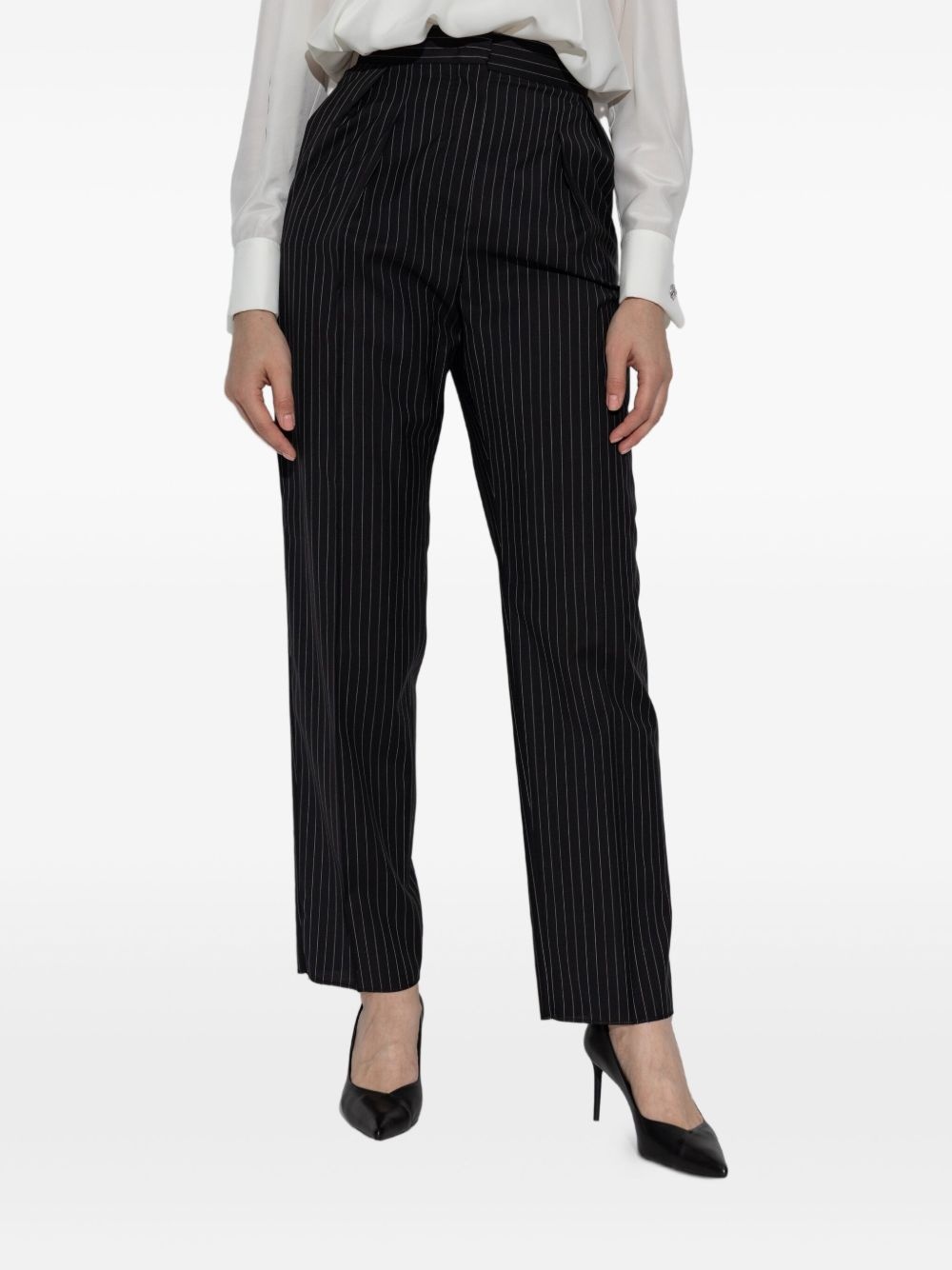 pinstripe wool pants - 3
