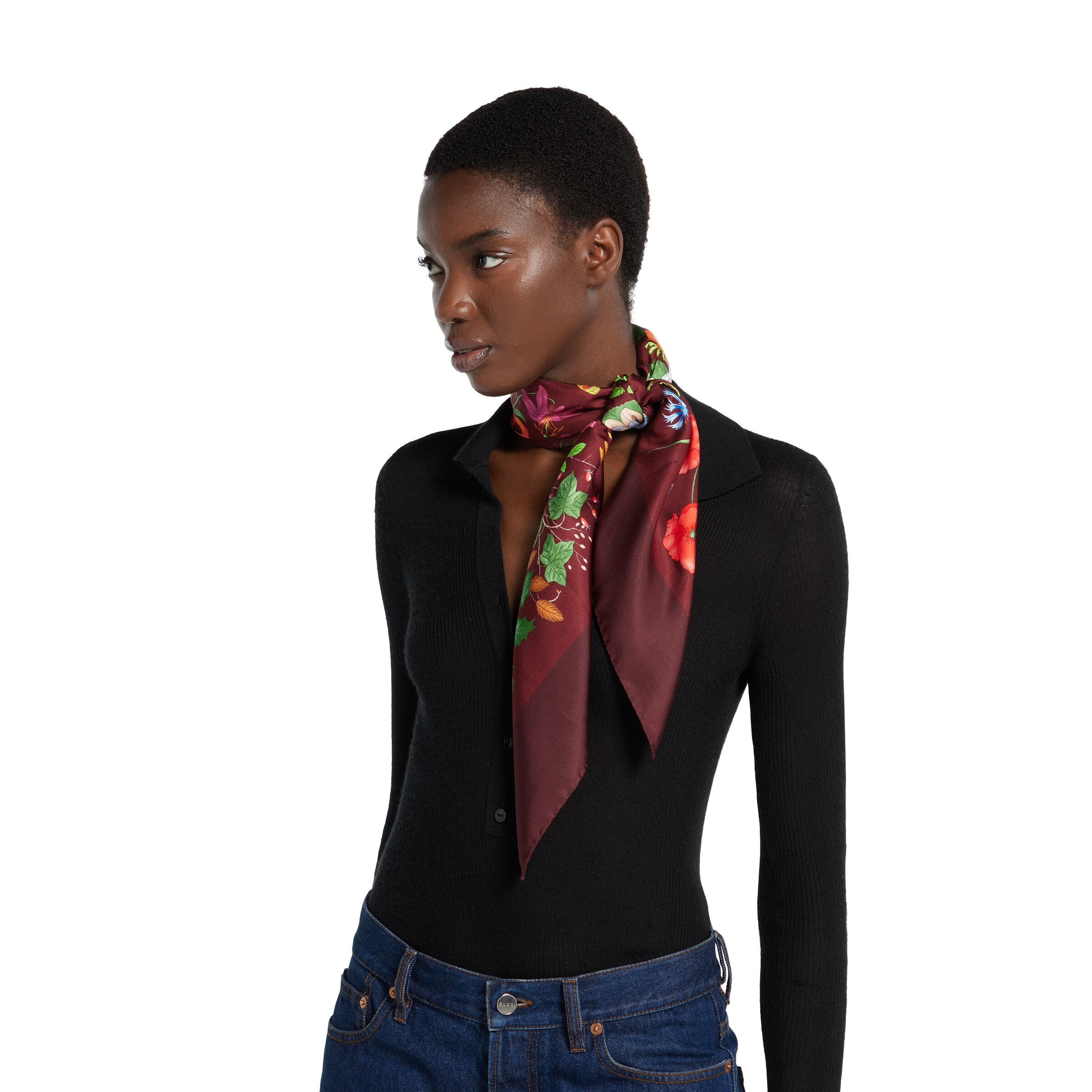 Printed silk twill carré - 3