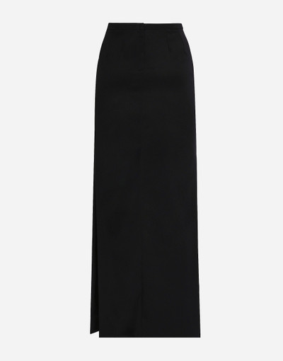 Dolce & Gabbana Cady calf-length skirt with slits outlook