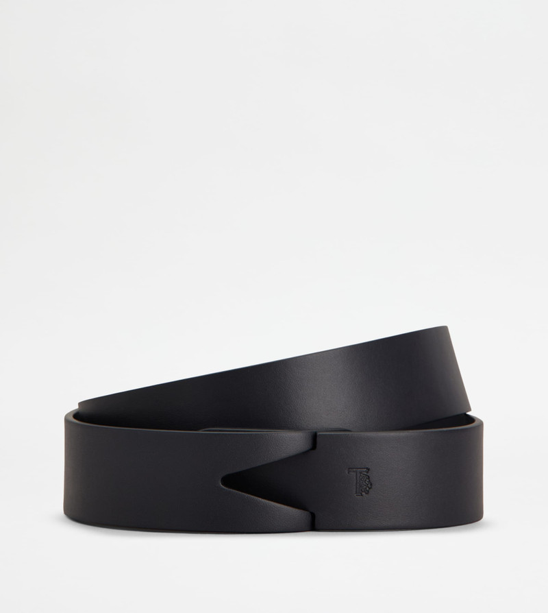 BELT IN LEATHER - BLUE 1