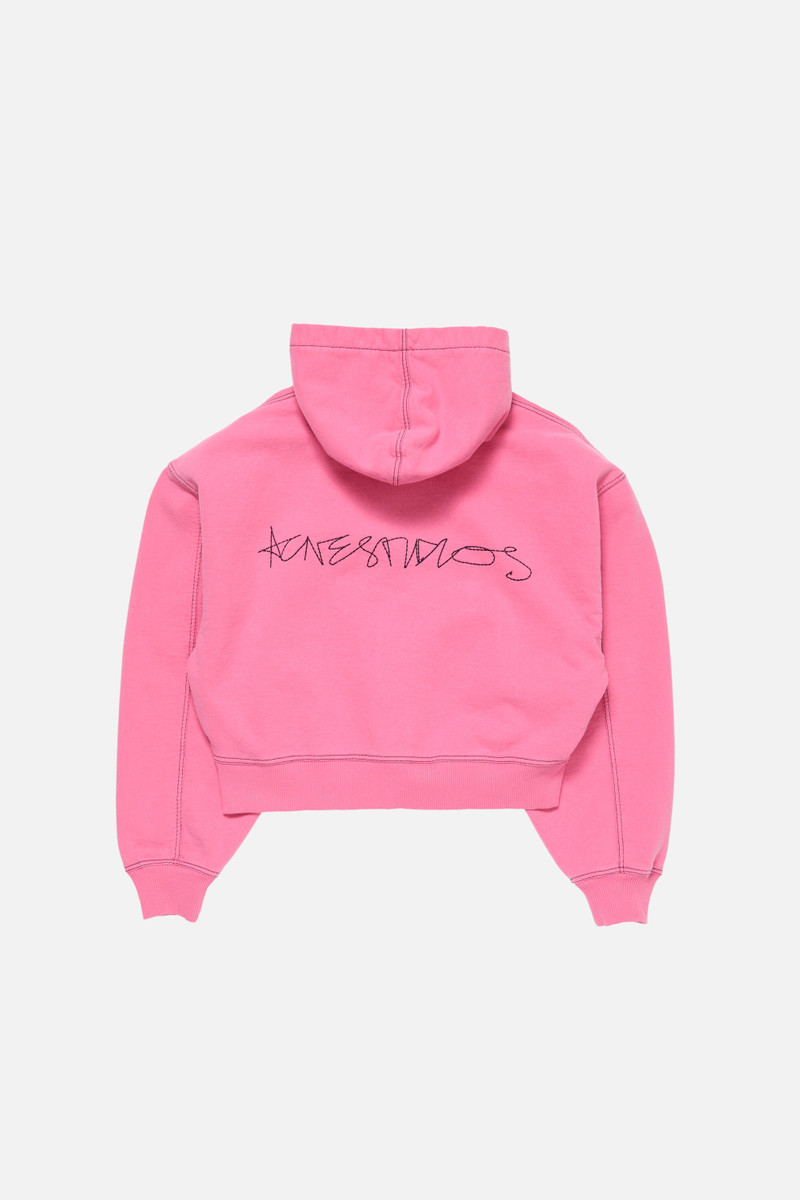 Acne Studios Hooded zip-up sweater - Pink outlook