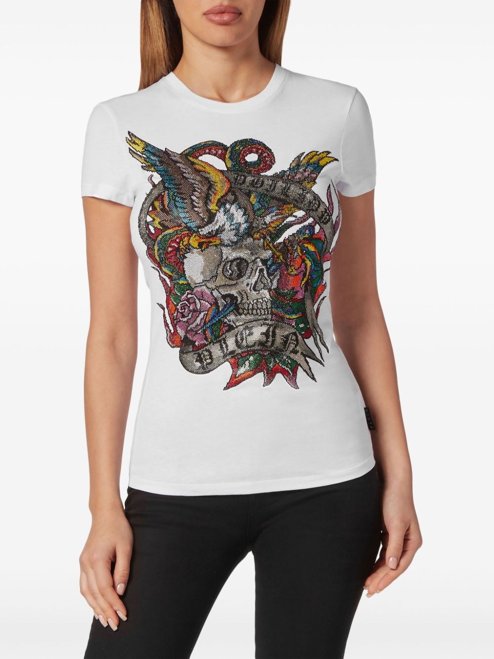 tattoo-embellished T-shirt - 3