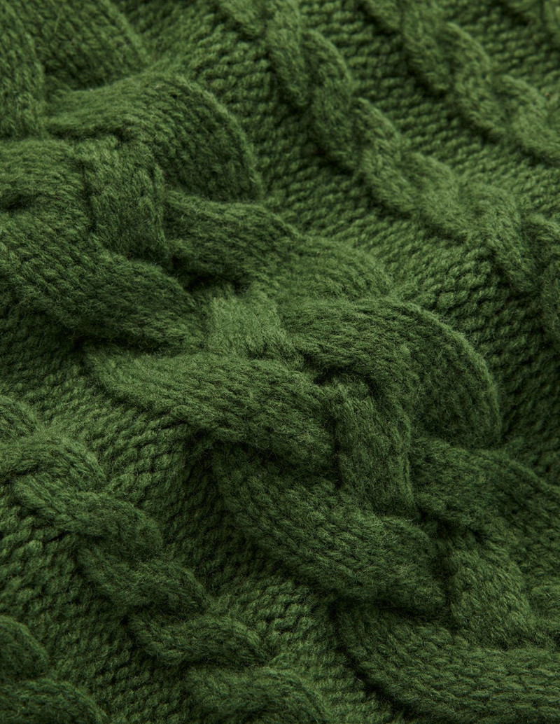 Amara Merino Cable Vest-Green Fir 1