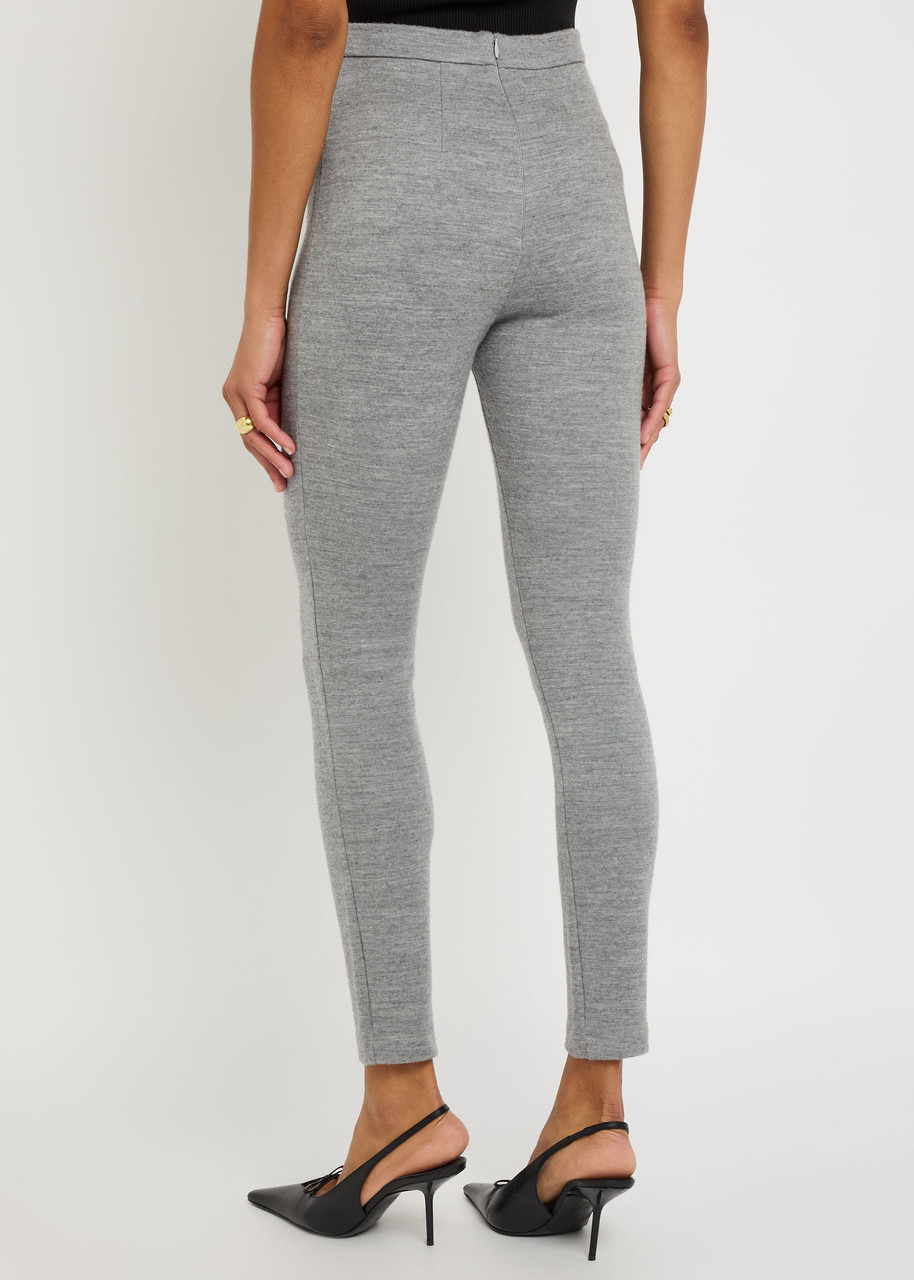 Balmain Melange Skinny-leg Wool-blend Trousers - 3