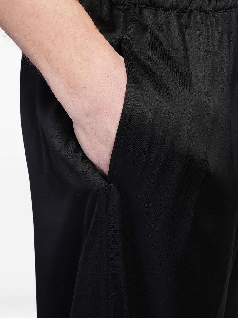 drawstring-fastening trousers - 5