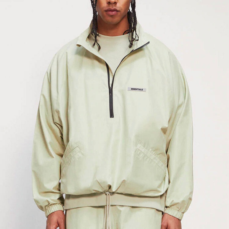Fear of God Essentials FW20 Half Zip Track Jacket 'Sage' 0202250500025012 - 3