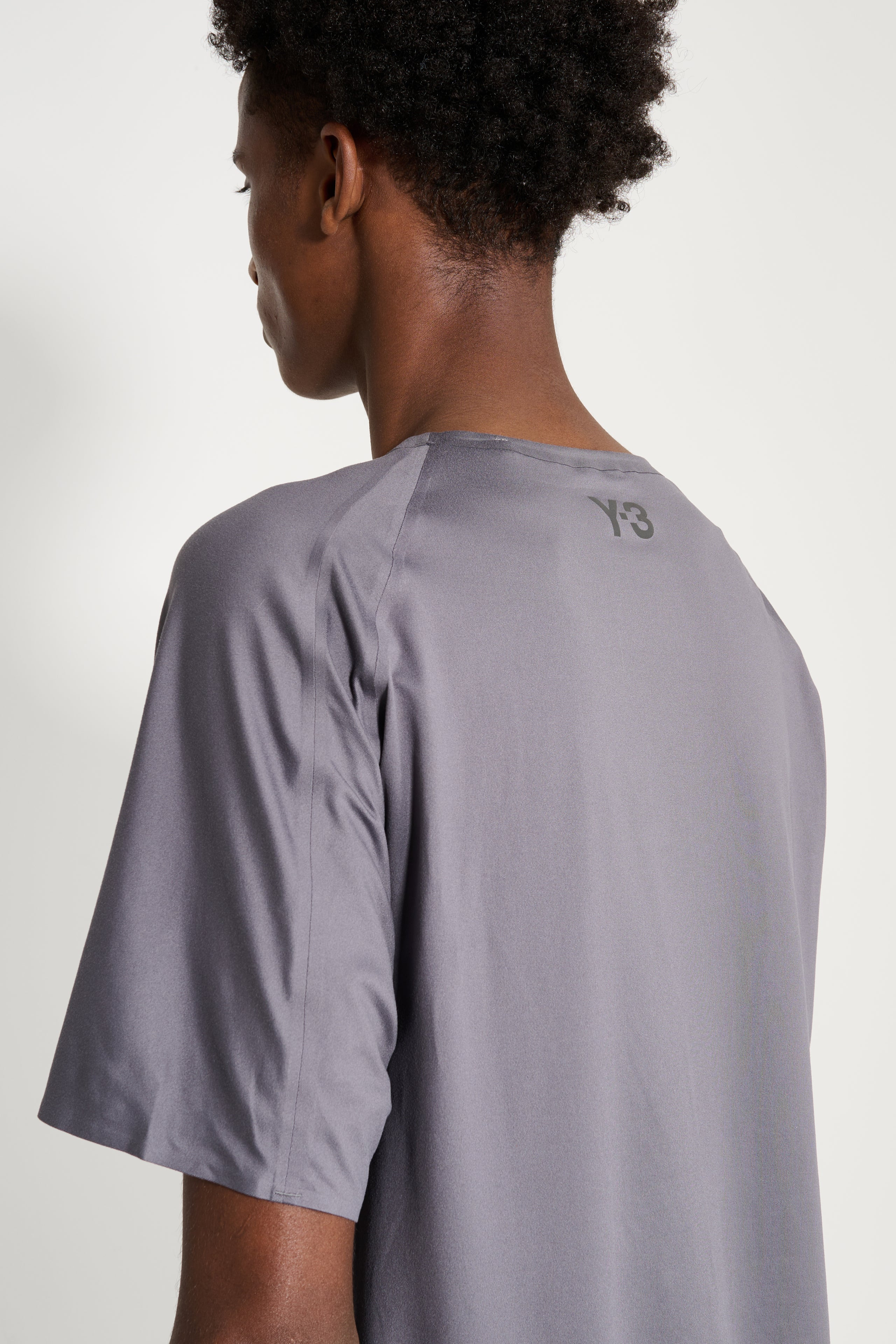 Y-3 RUNNING SHORT SLEEVE TEE GRANITE - 4