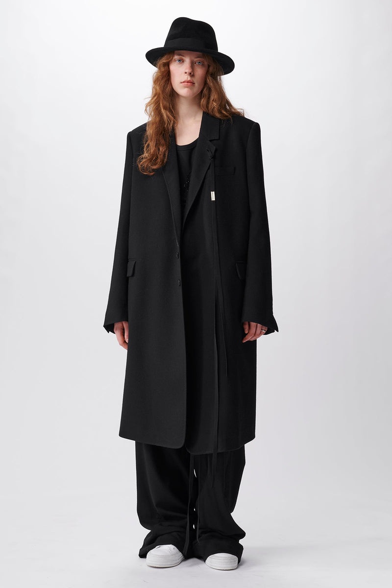 Veria Slouchy Long Jacket Brushed Wool - 4