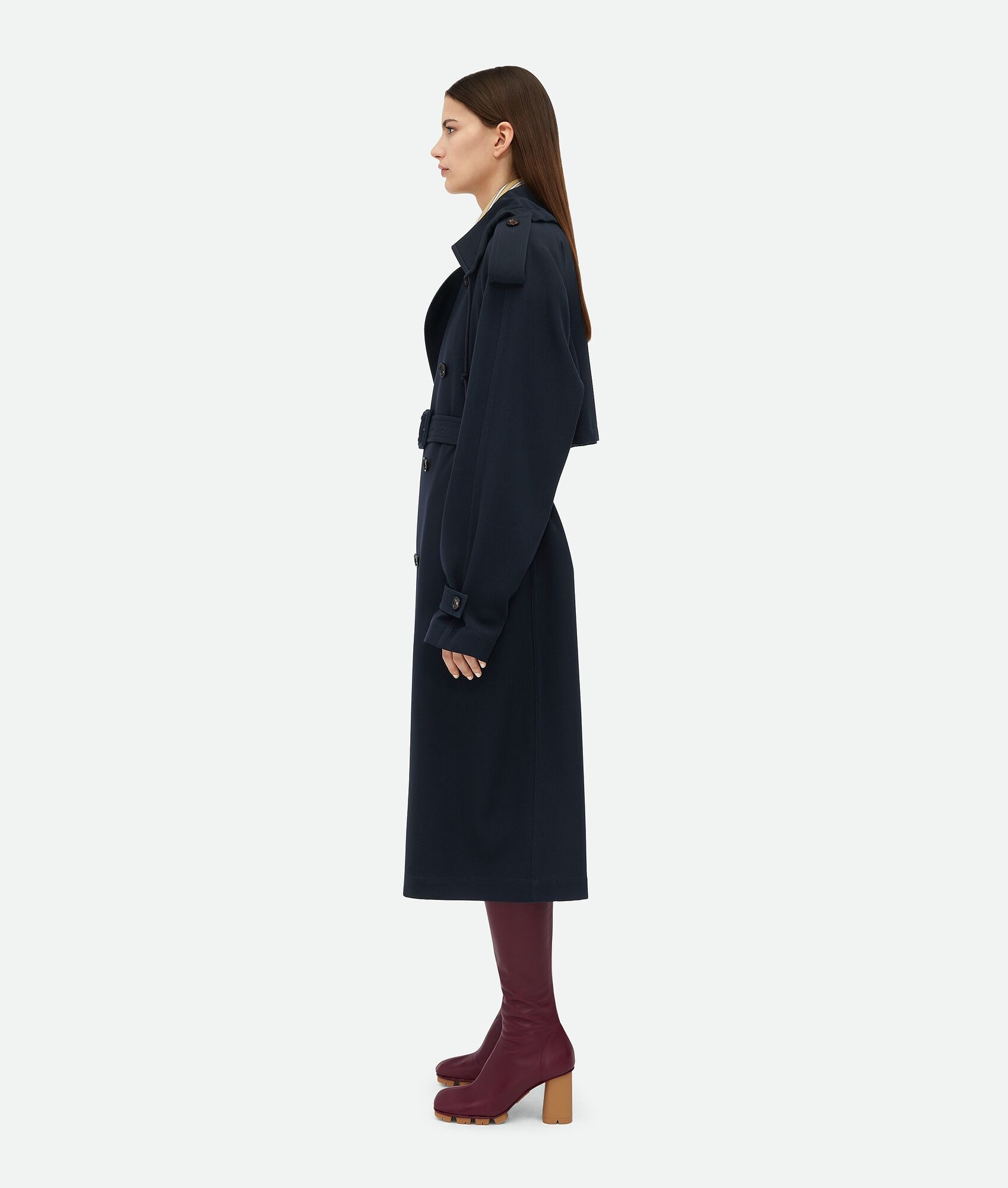 Wool Gabardine Trench Coat - 2