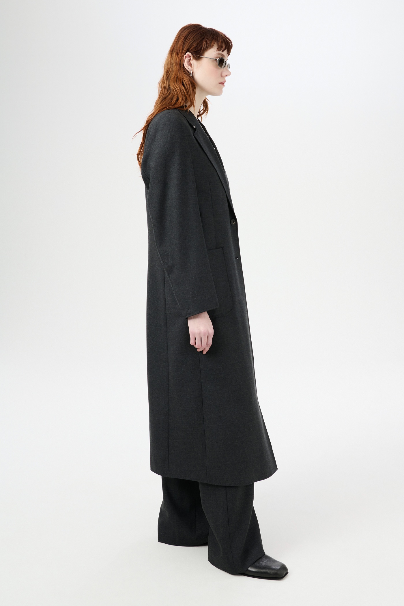 Reef Coat Premium Charcoal Office Wool - 5