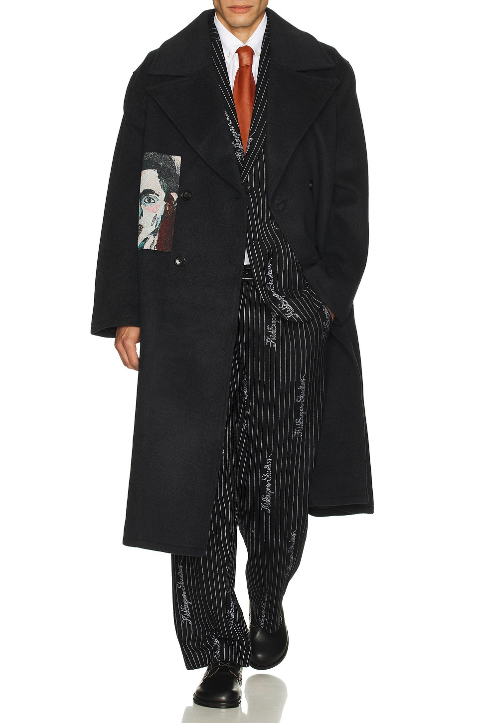 Embroidered Ks Pinstripe Suit Top - 5