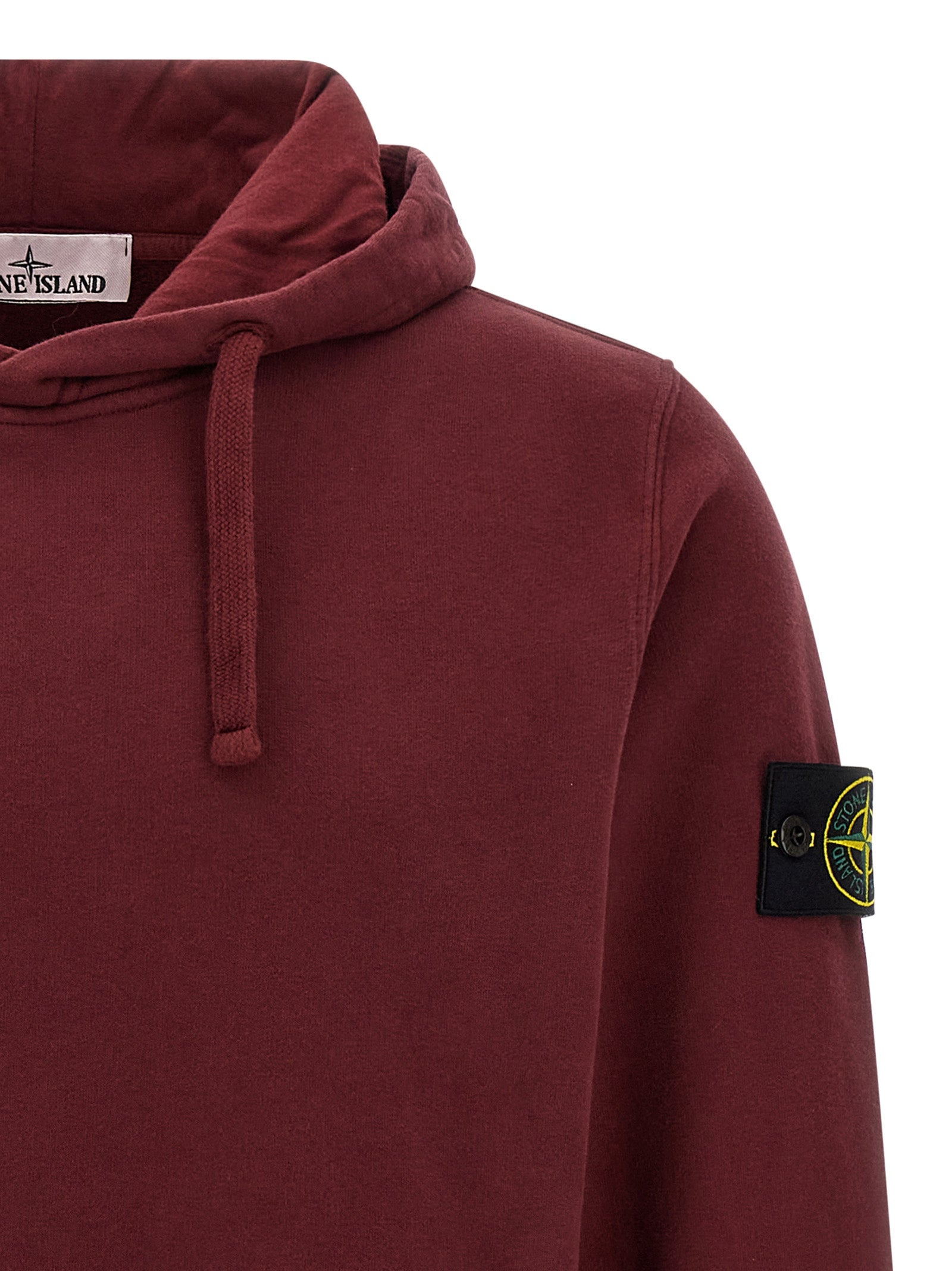 Logo Badge Hoodie Sweatshirt Bordeaux - 3