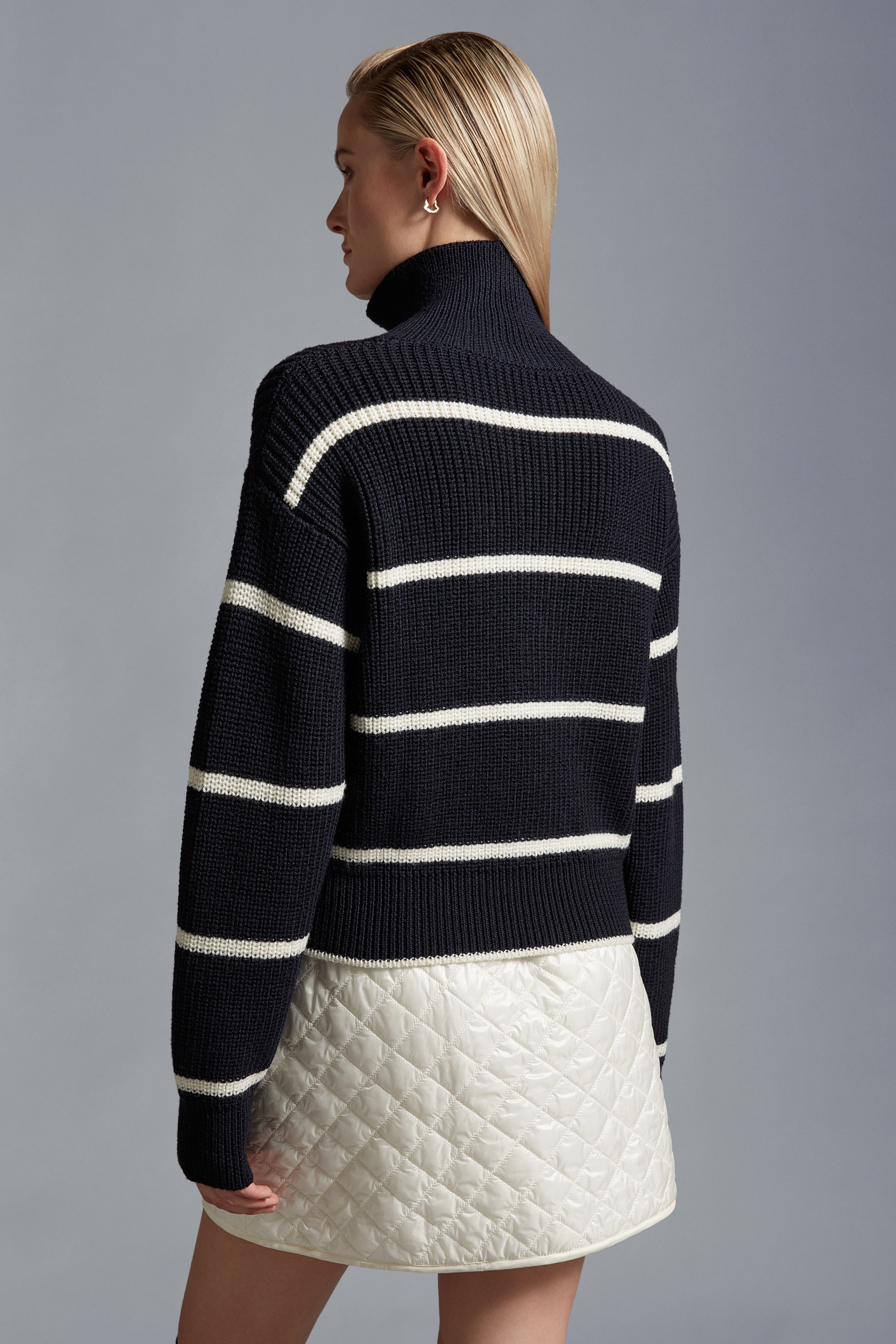 Striped Wool Turtleneck Sweater - 5